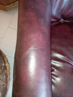 Prodám otočné a houpací křeslo - kůže - 6