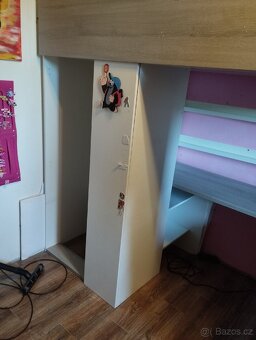 Patrová postel se stolem a skříní - 6