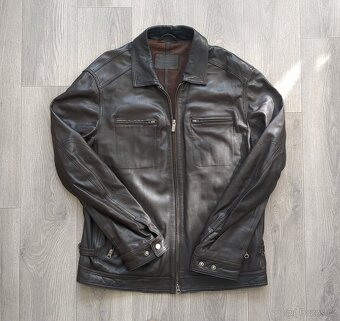 Pánská kožená bunda Massimo Dutti - vel. L/XL - 6