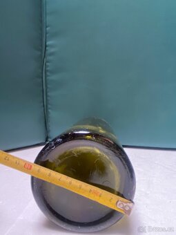 Zelená skleněná láhev – retro dekorace - 6