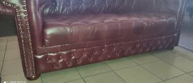 SLEVA - kožená sedačka Chesterfield - 6