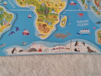 WOODY Magnetické puzzle Svět v obrázcích 2v1 - 6