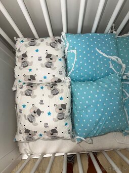 Dětská Postýlka, matrace, hnízdečko, dečka, dva polštářky, 1 - 6