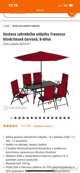 Zahradní sezení 6 míst a stůl zánovní - 6