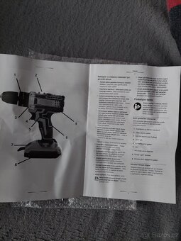 Aku příklepová vrtačka, šroubovák, 2 baterie, příslušenství. - 6