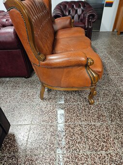 KOŽENÁ SEAČKA V ANGLICKOM ŠTÝLE,V TOP STAVE 3+1+1 - 6