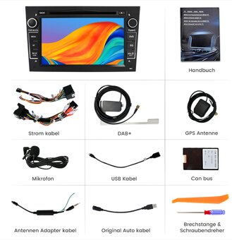 7palcové 2Din LCD autorádio pro auta Opel / BT / GPS / CD / - 6