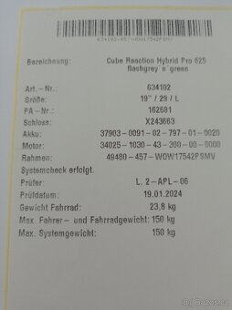 Cube Reaction Hybrid Pro 625wh (L) - 6