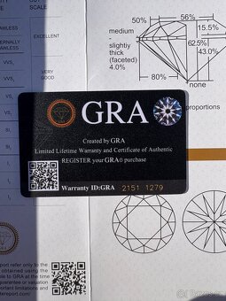 Moisanit prstýnek 0.5 ct – 925 stříbro, GRA certifikát - 6