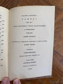 Paměti Casanovy, 12 dílů (série), rok vydání 1929 - 6