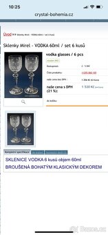 Křišťalové sklenice na vodku, koňak 60ml - 6