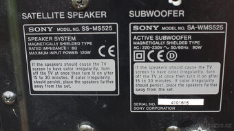 Reproduktory 5.1 + Aktivní subwoofer k domácímu kinu Sony - 6