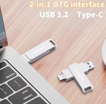 Flash disk 2v1 SONY 2TB, 2048GB USB 3.1 s USB-C otočný, NOVÝ - 6