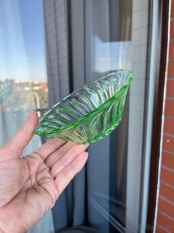 Kompotová sada misek 1+6, uranové sklo - 6