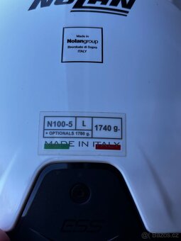 Nová helma Nolan N100-5 L bílá - 6