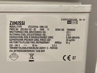 Pultový mrazák Zanussi 87l - 6