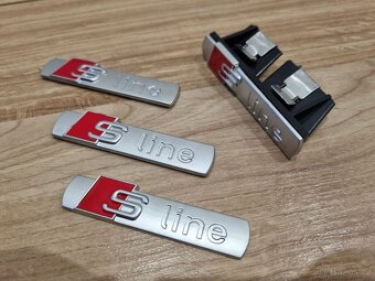 AUDI Sline napisy znak loga S line strieborne - 6