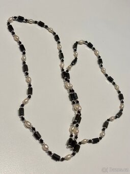 Náhrdelník (náramek) s pravými perlami a magnetity MAGNETICK - 6
