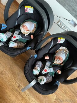 Kočárek pro dvojčata Dorjan twin,adaptér + autosedačky Cybex - 6