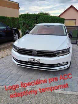 Logo znak VOLKSWAGEN cierne leskle / cervene - 6