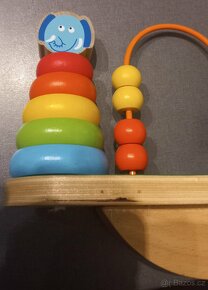 Acool Toy. Dřevěná balanční pyramida s korálky. nepoužité - 6