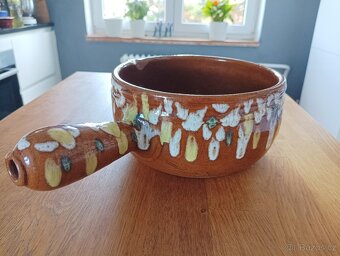 KAMENINOVÝ ABSTRAKTNĚ MALOVANÝ HRNEC GRÉS & POTIERS DIGOIN - 6