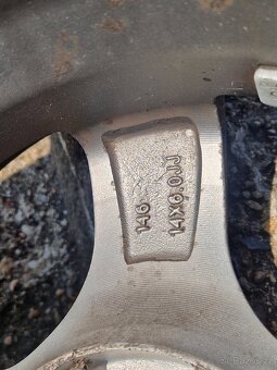 Alu kola na vozík 14" - 6