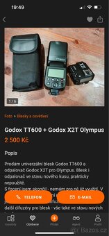 Godox X2To + Godox TT600 pro Olympus/OMSystem - 6