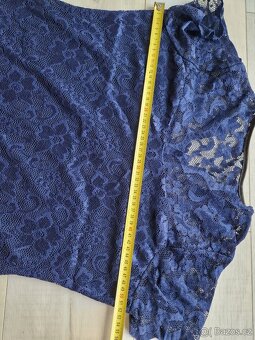 Modré krajkové společenské (plesové šaty),nové,XXXL - 6