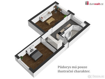 Prodej, byt, 2+1, 60 m2, Na Vyhlídce, Kaplice - 6