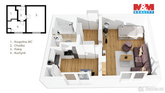 Pronájem bytu 1+1, 34 m², Hradec Králové, ul. Jana Masaryka - 6