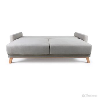 Světle šedá rozkládací pohovka 214 cm - 6