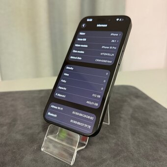 iPhone 15 Pro 512GB černý, pěkný stav, 12 měsíců záruka - 6