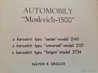Automobily Moskvič 1 500 - návod k obsluze - 6