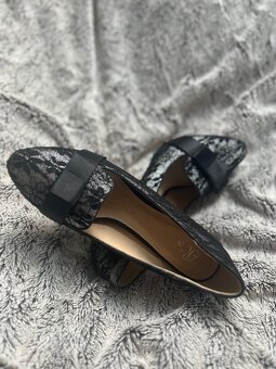 Luxusní krajkové černé lodičky vel 40 - 6