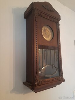 Starožitné hodiny dřevěné funkčně - 6