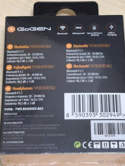 Sluchátka GoGEN TWS BUDDIES evo 2 (TWSBUDDIESB02) černá - 6