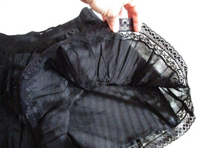 Dámská sukně černá krajková kolová Zara M 38 - 6