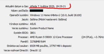 AMD Ryzen 9 5900X 12-Core, 32Gb RAM a RTX 4070 Ti 12 GB - 6