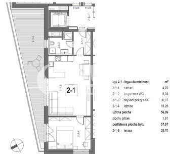 Prodej byty 2+kk, 58 m2 - Brno - Pisárky, ev.č. BM25023 - 6