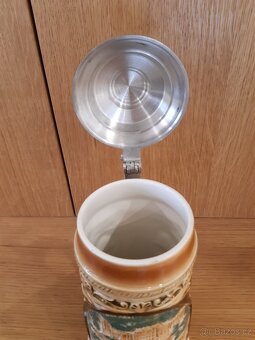 Starožitný korbel s cínovou pokličkou - 6