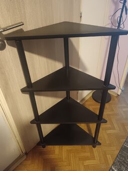 Dřevěný rohový regál výška 105cm. - 6