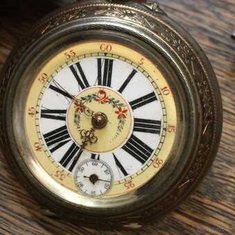 Běžící kůň ...staré kapesní hodinky / funkční / vteřinovka / - 6