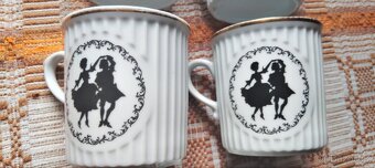 Hrnky starožitné rokoko Dubí Czechoslovakia - 6