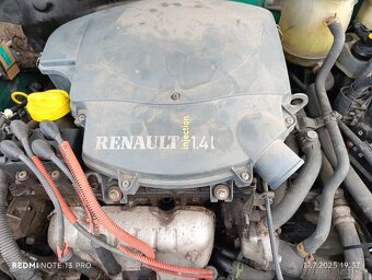 Prodám veškeré díly z vozu Renault Clio 2, 1.4i 55kw - 6