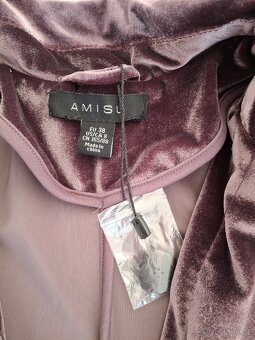 Nové sametové fialové sako M 38 Amisu New Yorker - 6