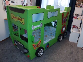 Dětská dvoupatrová postel autobus - 6