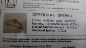 Zlatý prsten 14 kar.zlato - 6