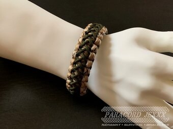 PARACORD náramek (18 cm) Desert Camo - oliv - 6