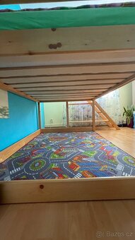 Prodám patrovou postel ze smrkového masivu 140×200 cm - 6